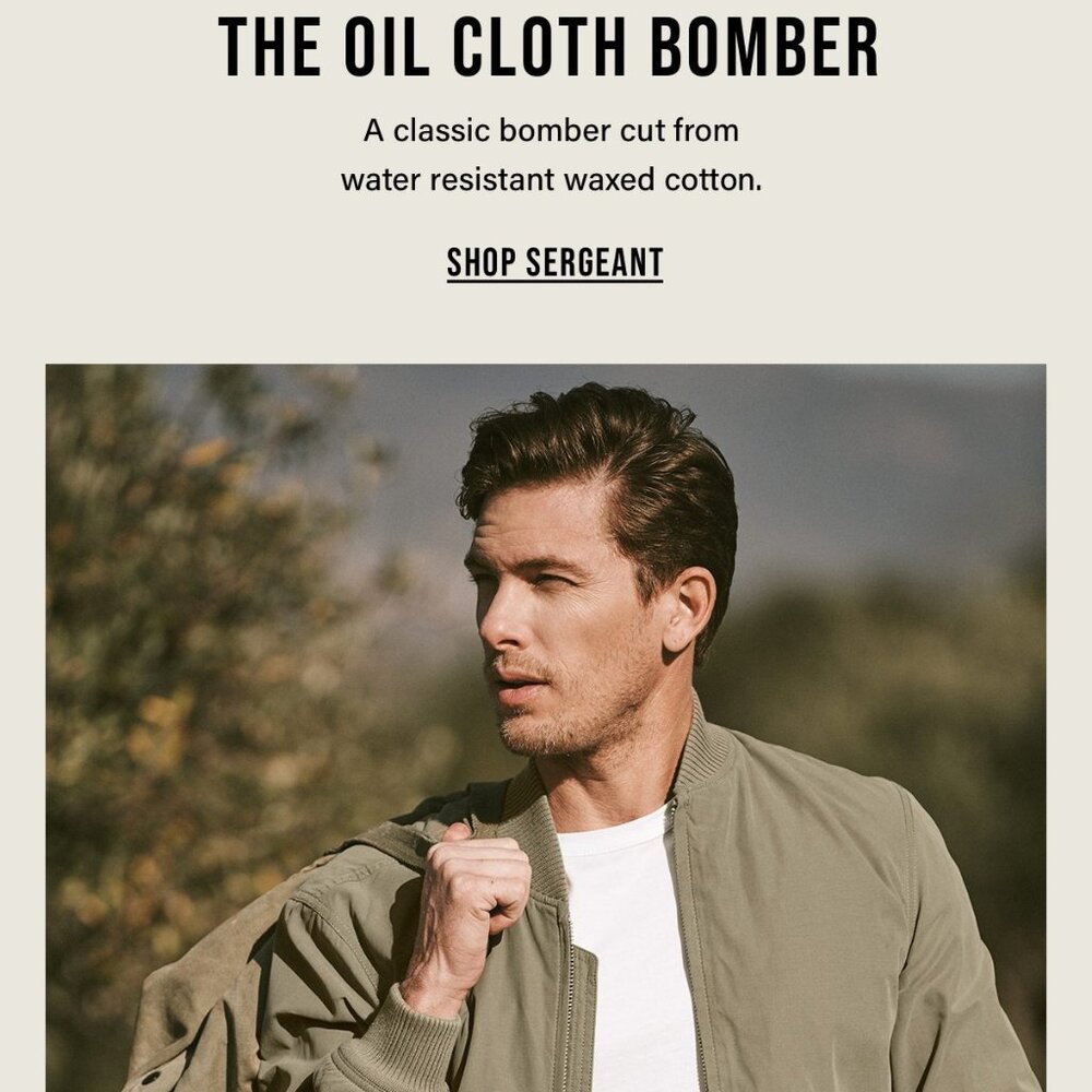 Buck Mason Oil Cloth Bomber